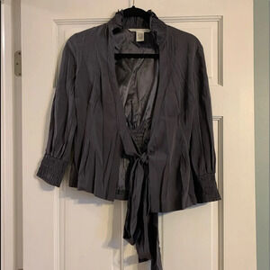 Diane Von Furstenberg Silk Tie Blouse